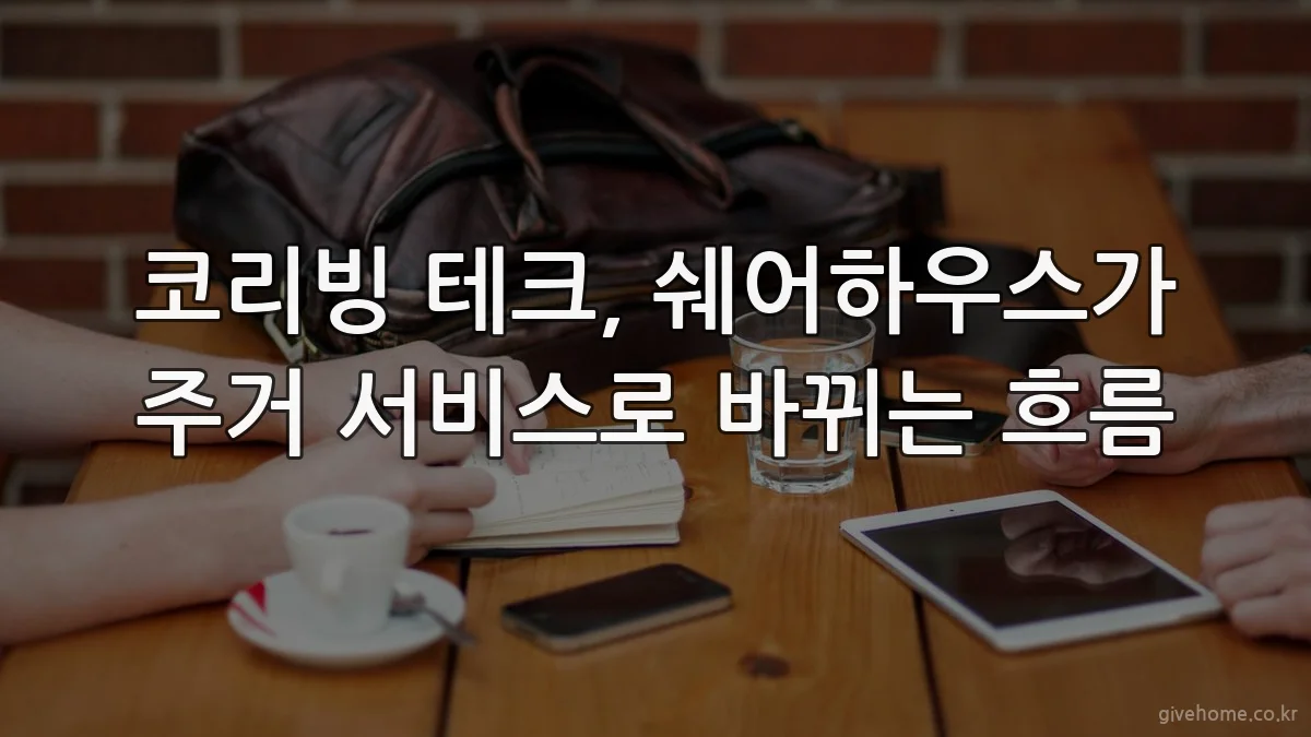 코리빙 테크, 쉐어하우스가 주거 서비스로 바뀌는 흐름