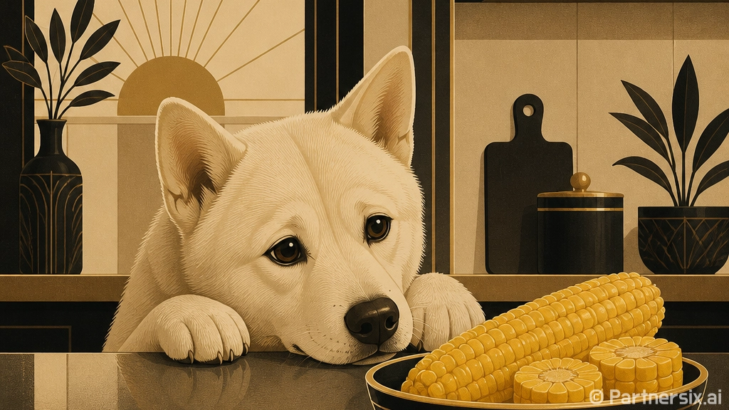 강아지 옥수수 먹여…