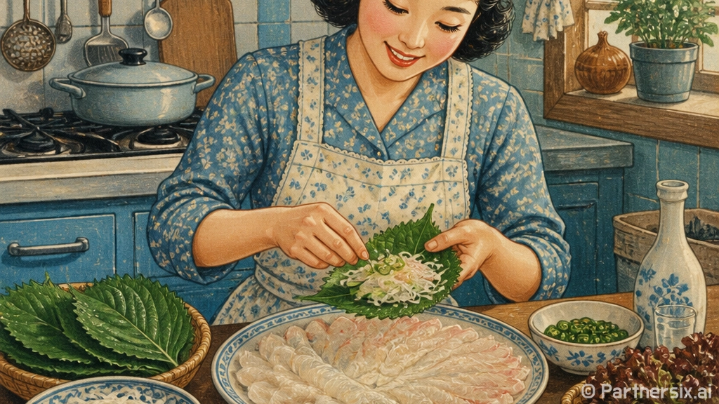 광어 깻잎무침 맛있…