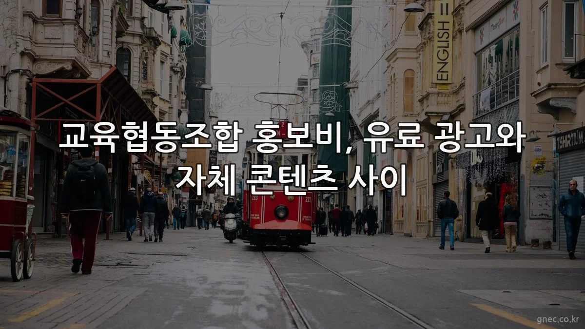 교육협동조합 홍보비, 유료 광고와 자체 콘텐츠 사이