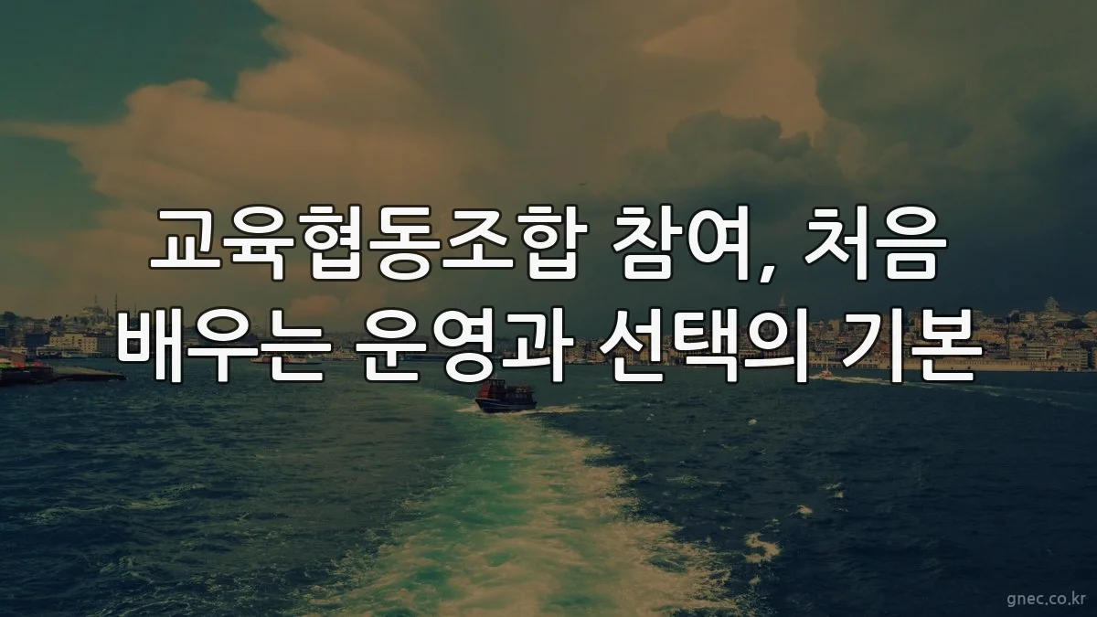 교육협동조합 참여, 처음 배우는 운영과 선택의 기본