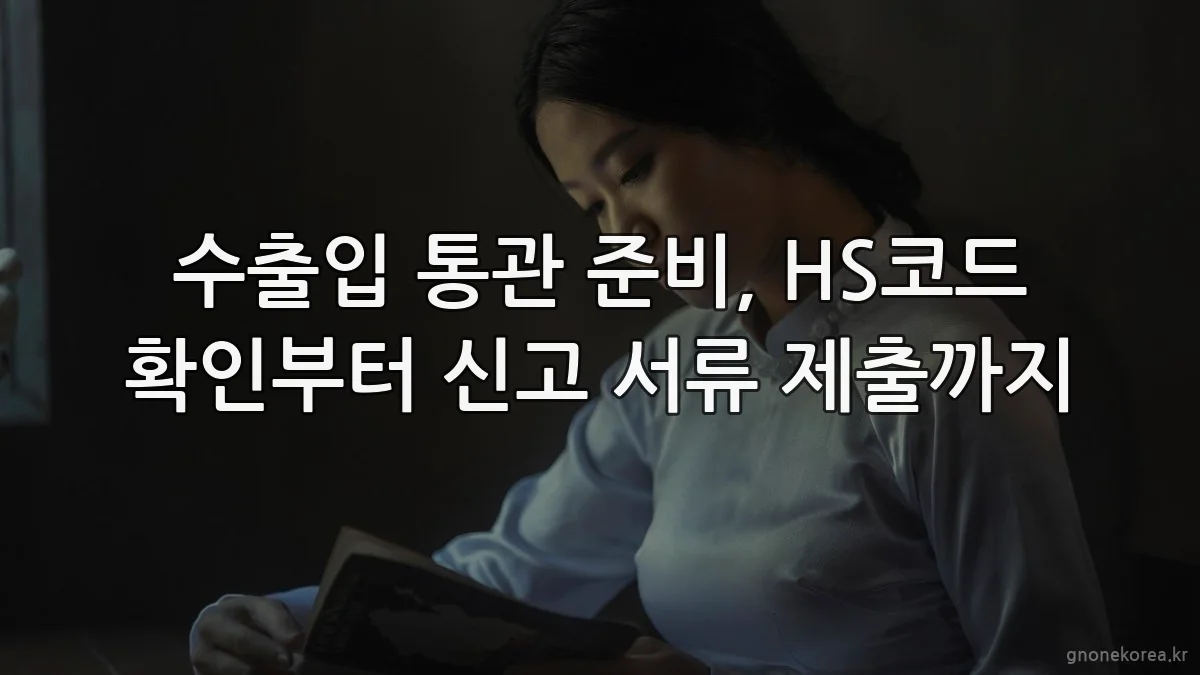 수출입 통관 준비, HS코드 확인부터 신고 서류 제출까지