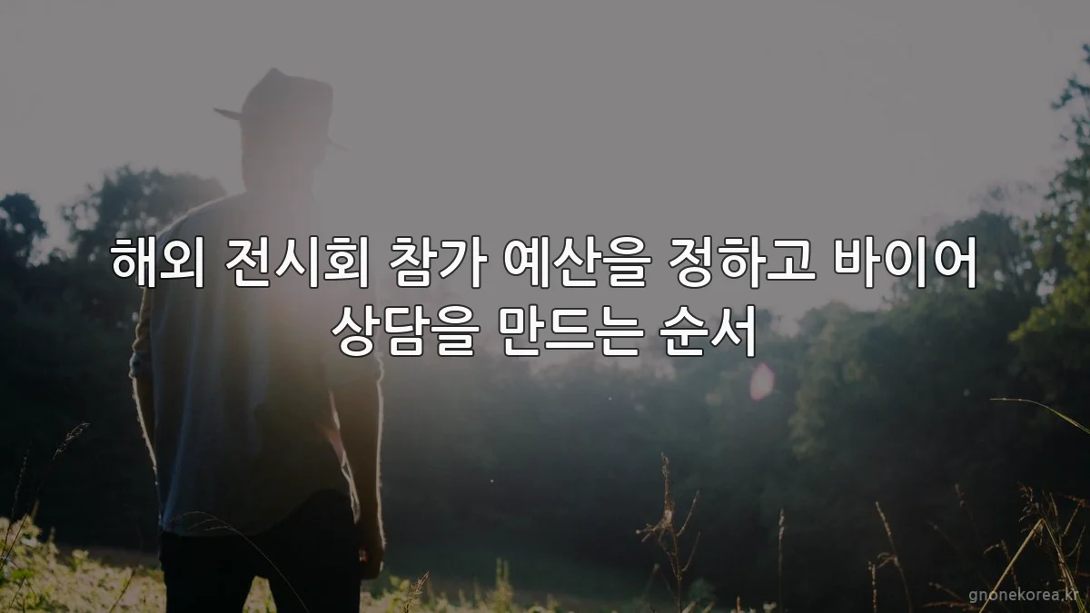해외 전시회 참가 예산을 정하고 바이어 상담을 만드는 순서