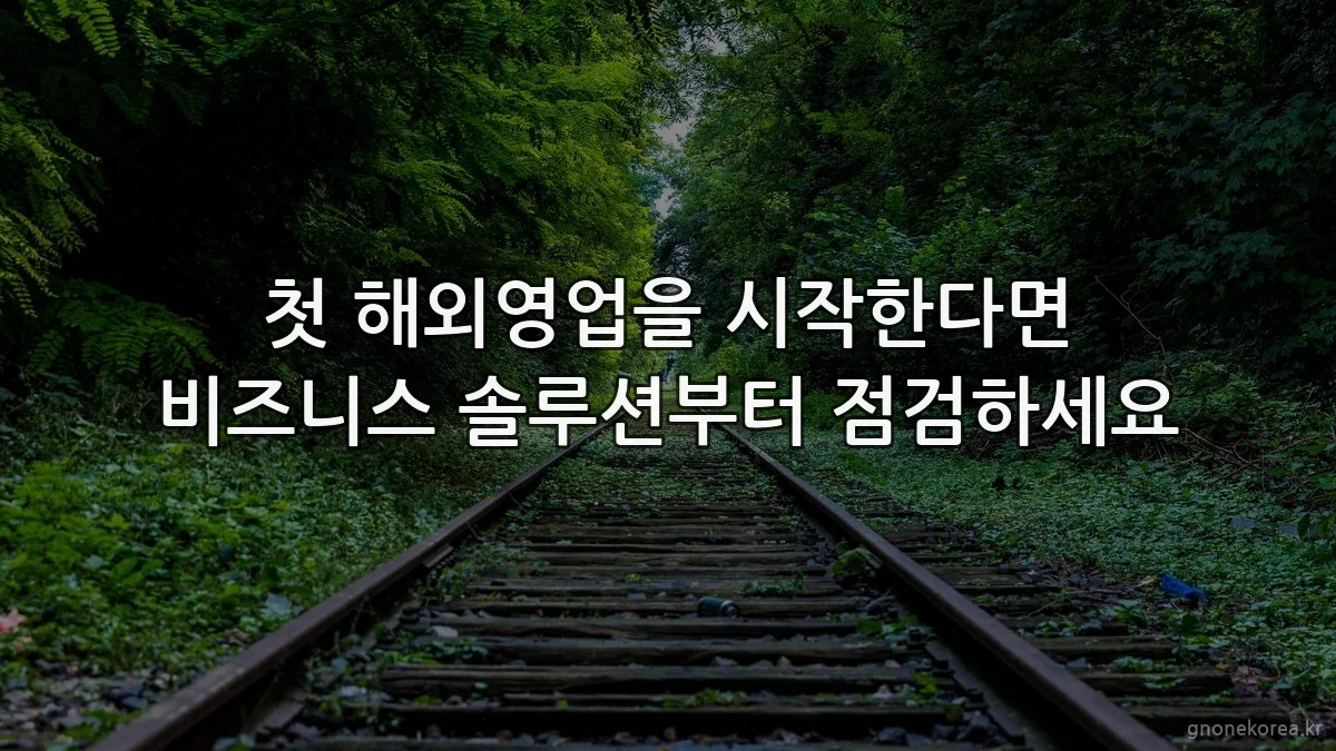 첫 해외영업을 시작한다면 비즈니스 솔루션부터 점검하세요