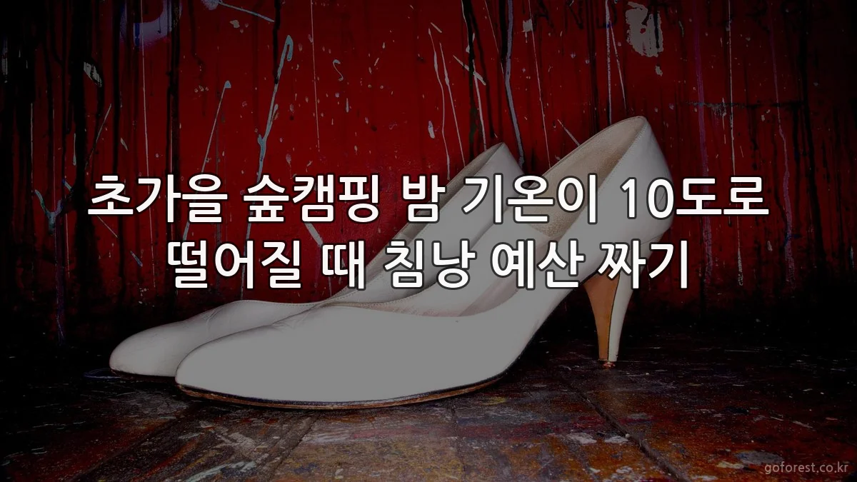 초가을 숲캠핑 밤 기온이 10도로 떨어질 때 침낭 예산 짜기