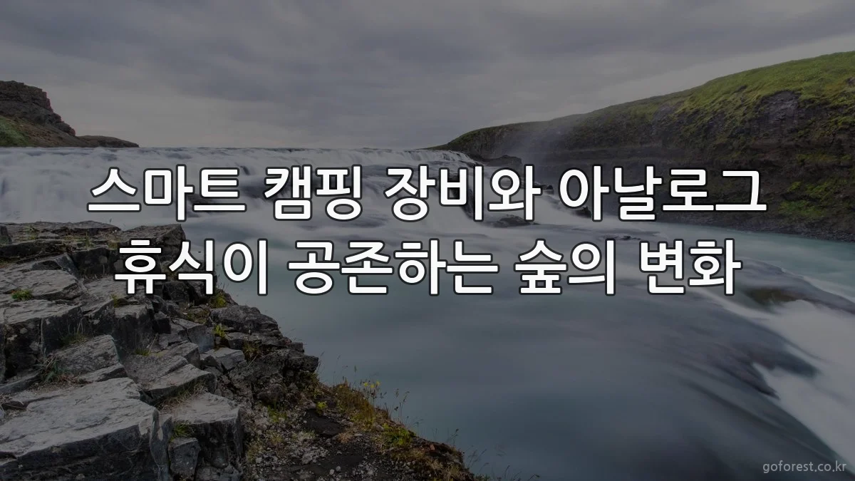 스마트 캠핑 장비와 아날로그 휴식이 공존하는 숲의 변화
