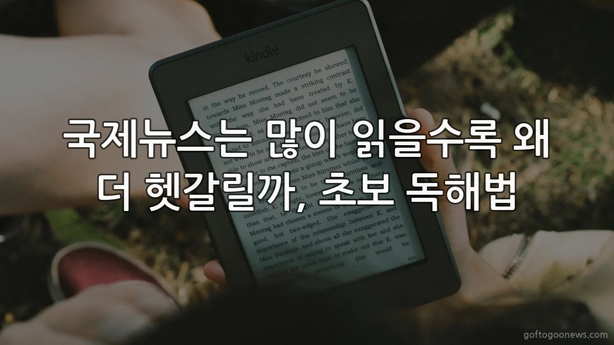 국제뉴스는 많이 읽을수록 왜 더 헷갈릴까, 초보 독해법