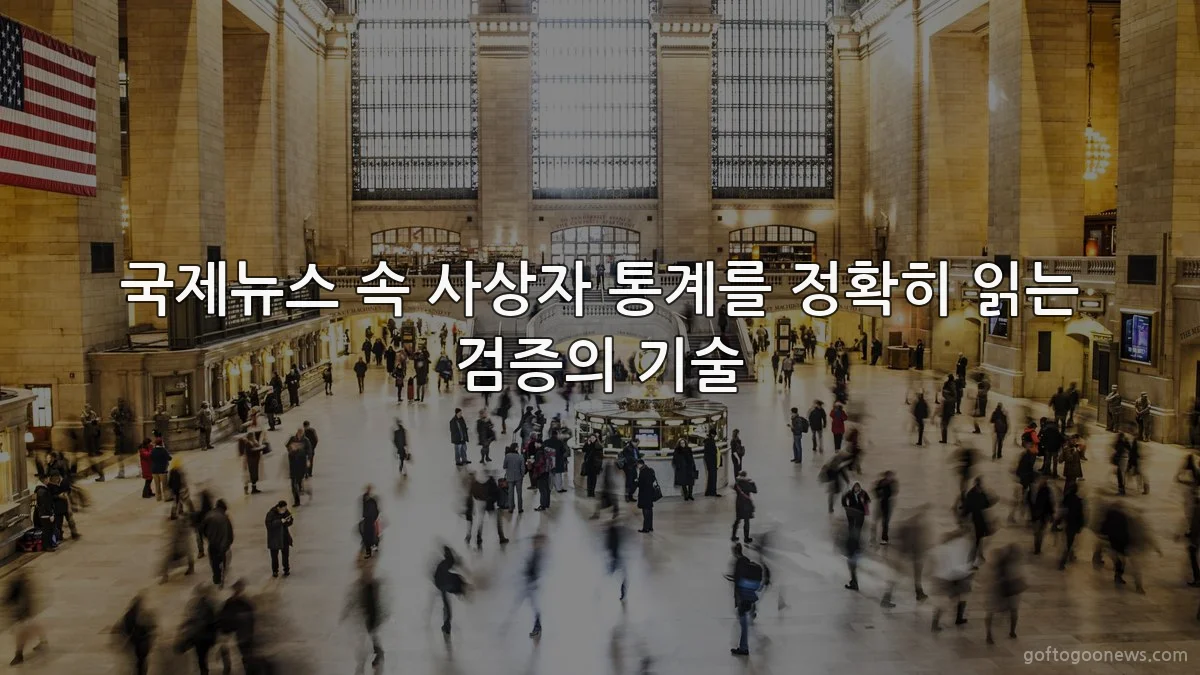 국제뉴스 속 사상자 통계를 정확히 읽는 검증의 기술