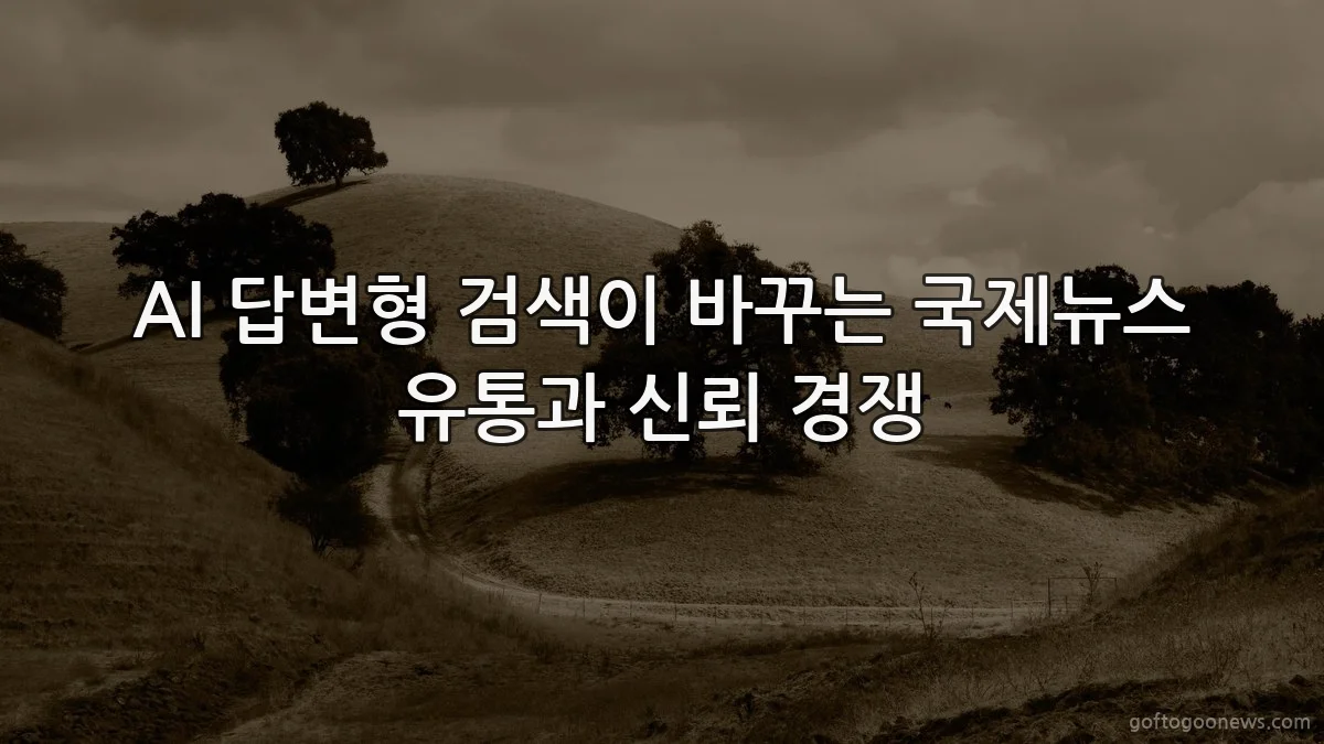 AI 답변형 검색이 바꾸는 국제뉴스 유통과 신뢰 경쟁