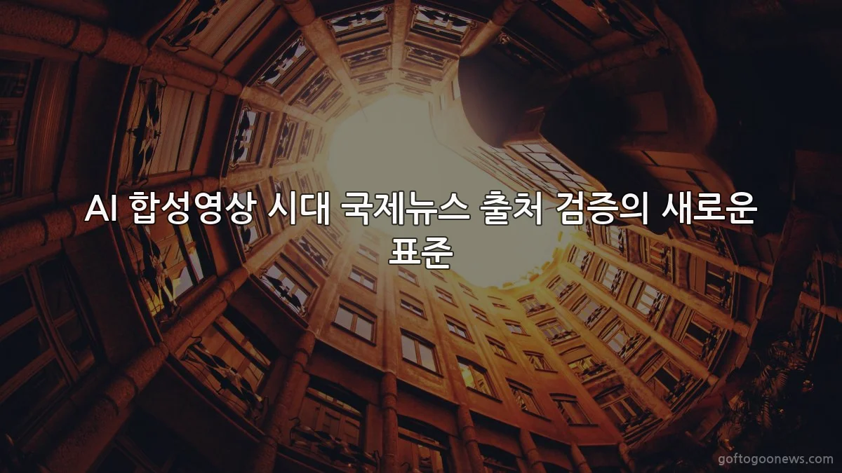 AI 합성영상 시대 국제뉴스 출처 검증의 새로운 표준