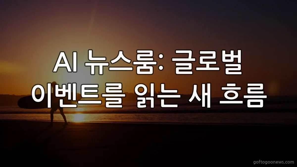 AI 뉴스룸: 글로벌 이벤트를 읽는 새 흐름