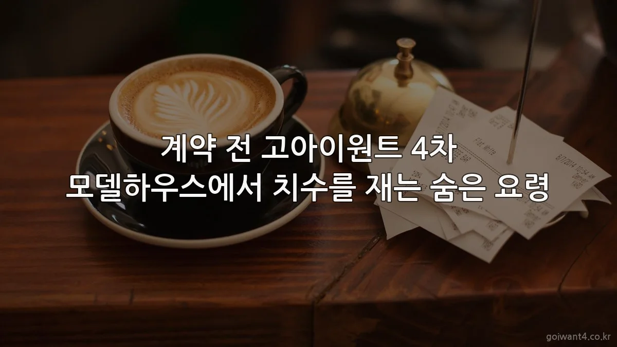 계약 전 고아이원트 4차 모델하우스에서 치수를 재는 숨은 요령
