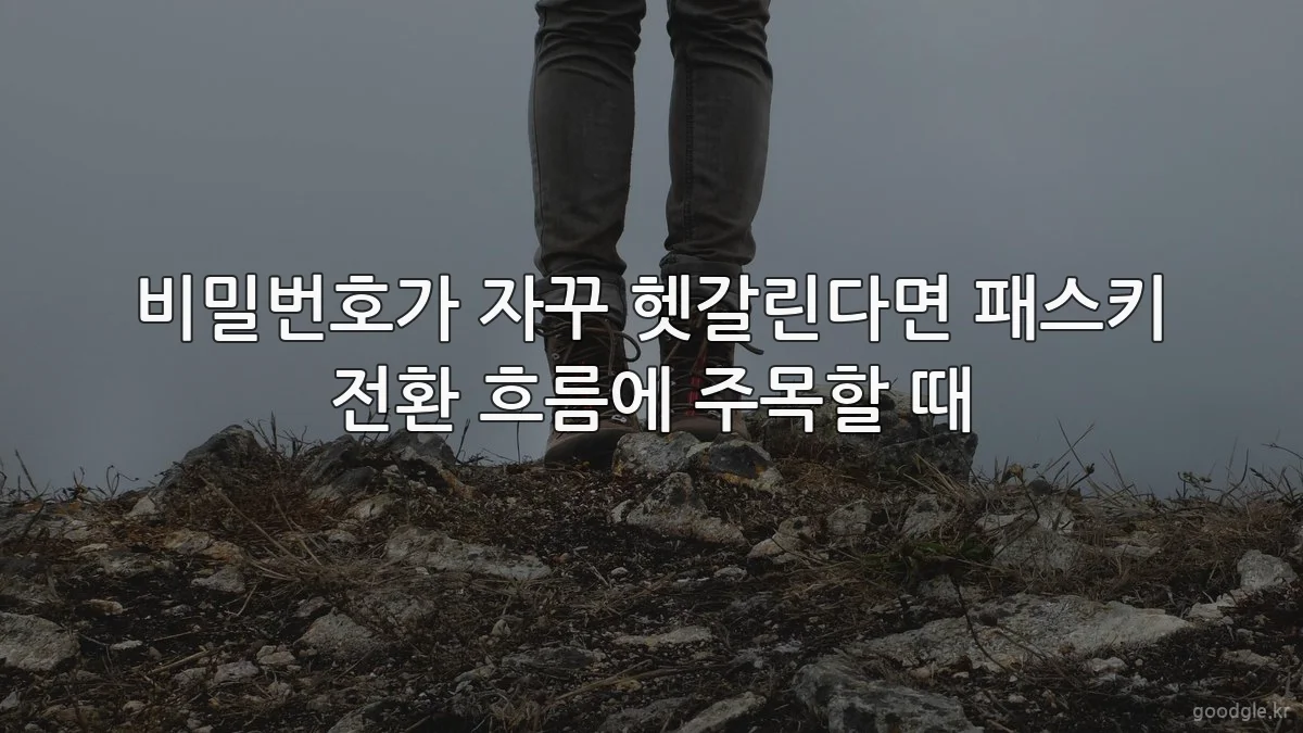 비밀번호가 자꾸 헷갈린다면 패스키 전환 흐름에 주목할 때