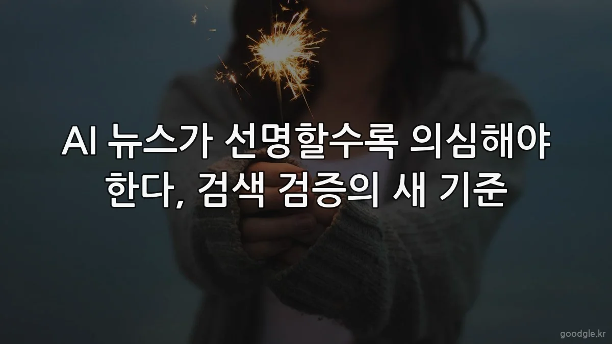 AI 뉴스가 선명할수록 의심해야 한다, 검색 검증의 새 기준