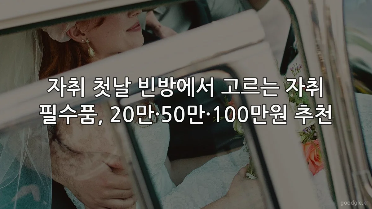 자취 첫날 빈방에서 고르는 자취 필수품, 20만·50만·100만원 추천