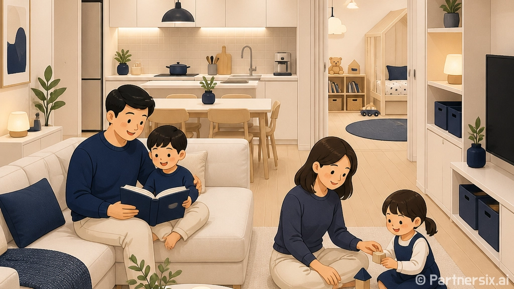 25평 아파트, 4인 가족을 위한 미니멀 인테리어 방법