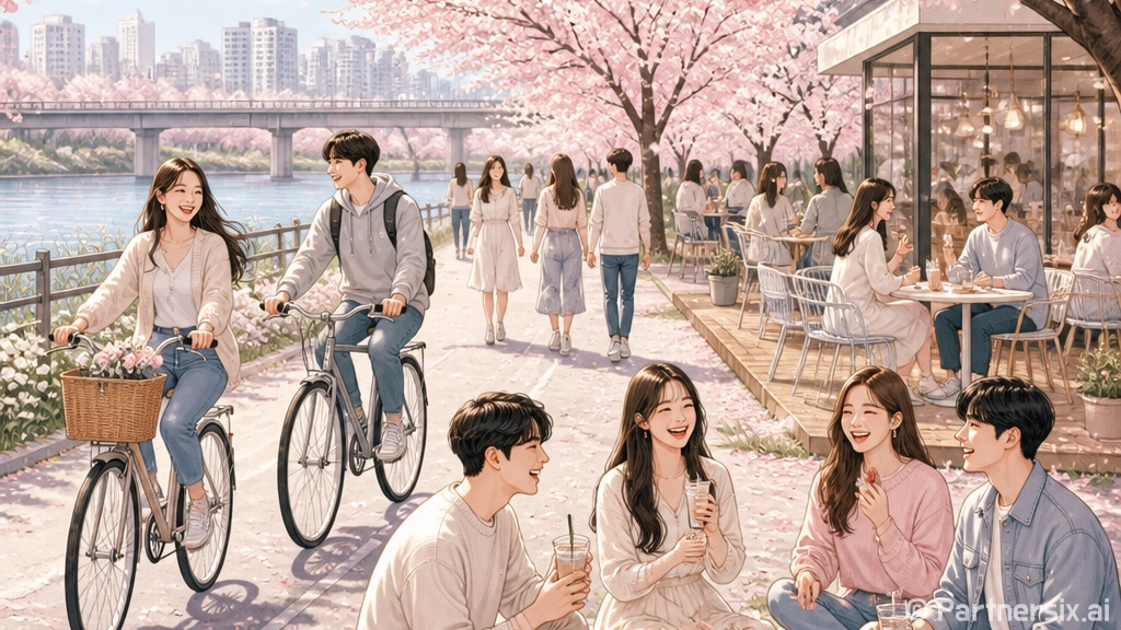 양수리 벚꽃을 즐기…