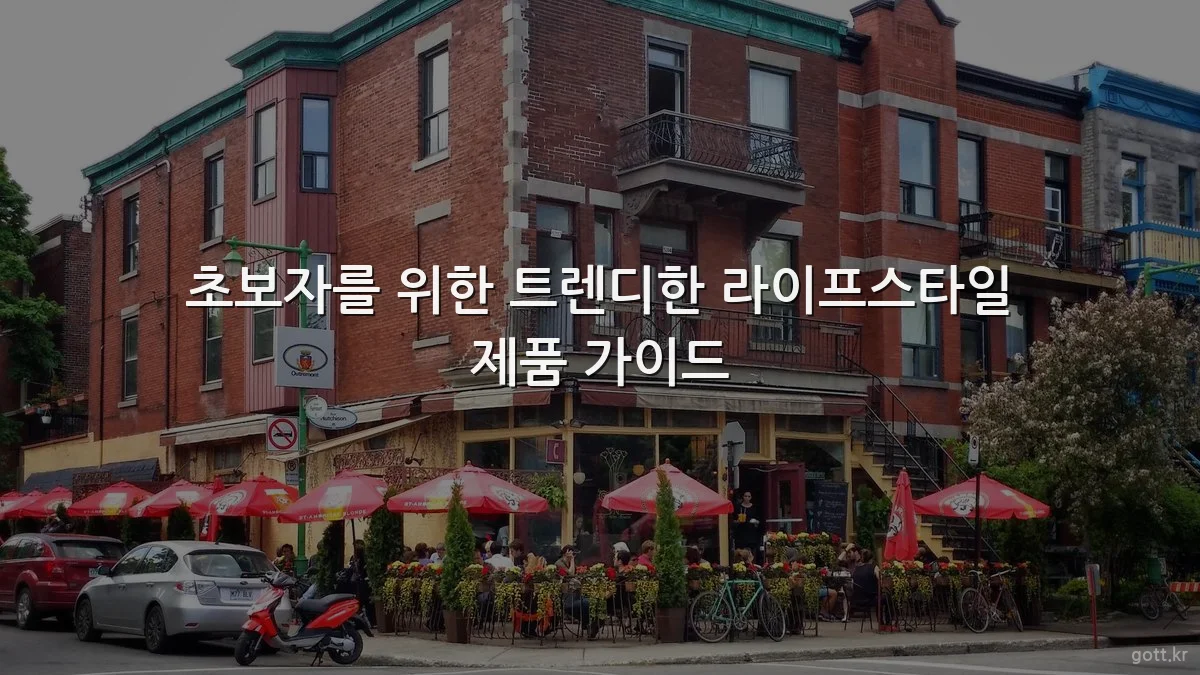 초보자를 위한 트렌디한 라이프스타일 제품 가이드