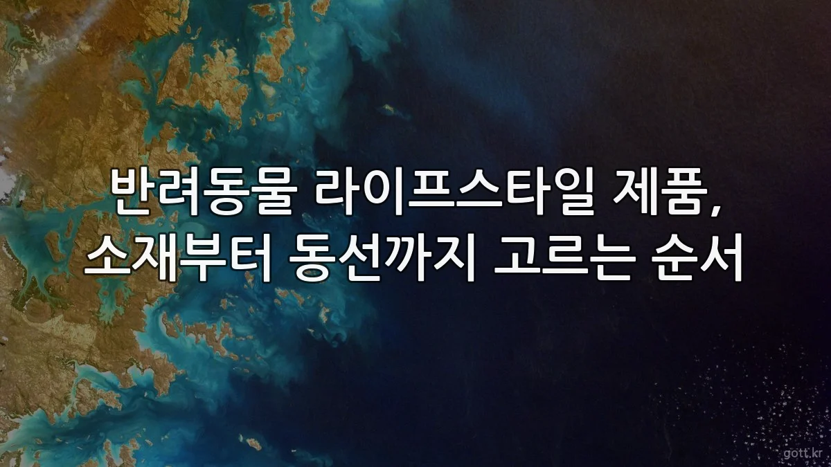 반려동물 라이프스타일 제품, 소재부터 동선까지 고르는 순서
