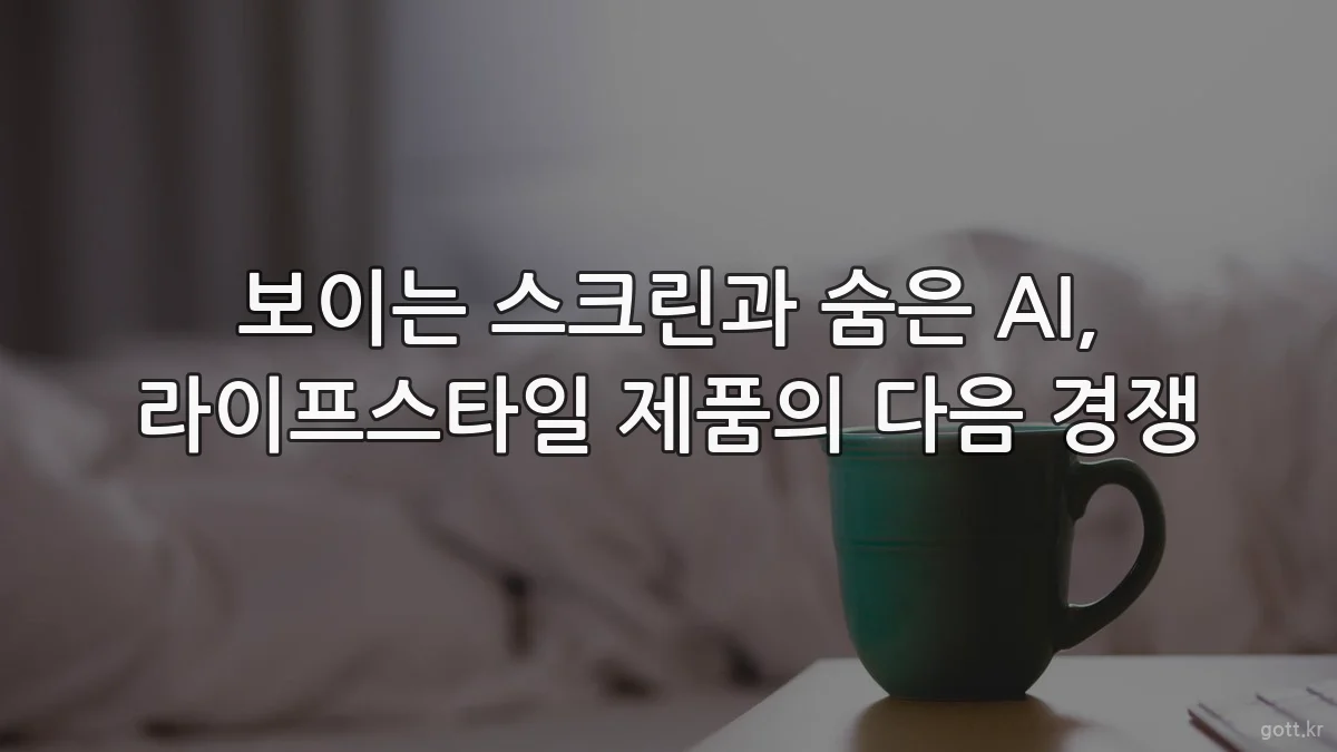 보이는 스크린과 숨은 AI, 라이프스타일 제품의 다음 경쟁