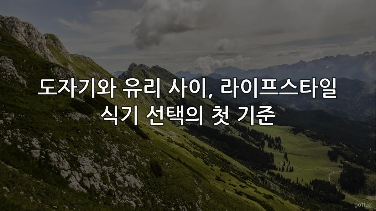 도자기와 유리 사이, 라이프스타일 식기 선택의 첫 기준