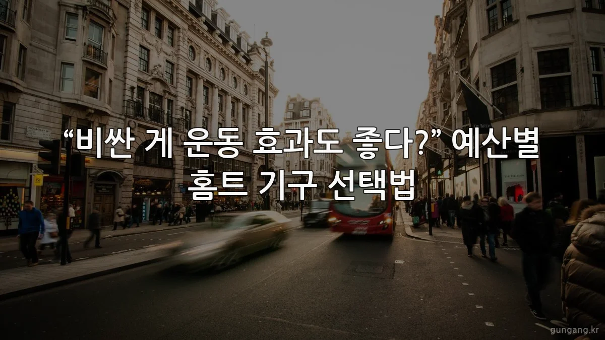 “비싼 게 운동 효과도 좋다?” 예산별 홈트 기구 선택법