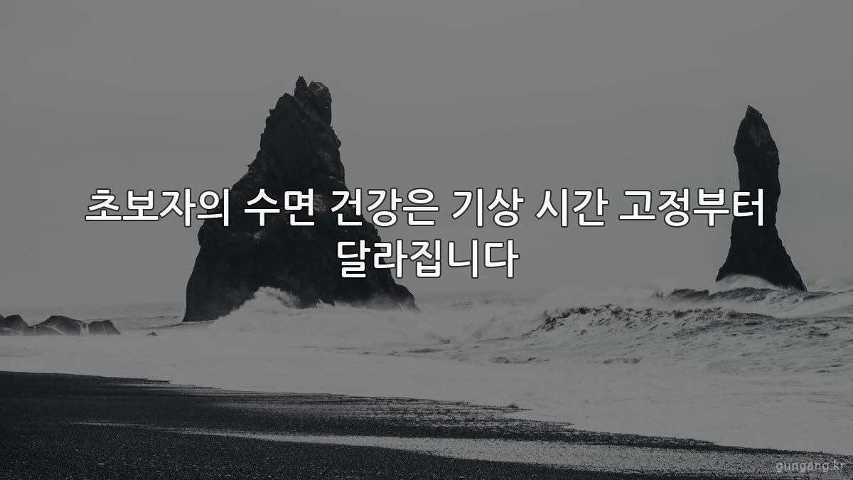 초보자의 수면 건강은 기상 시간 고정부터 달라집니다