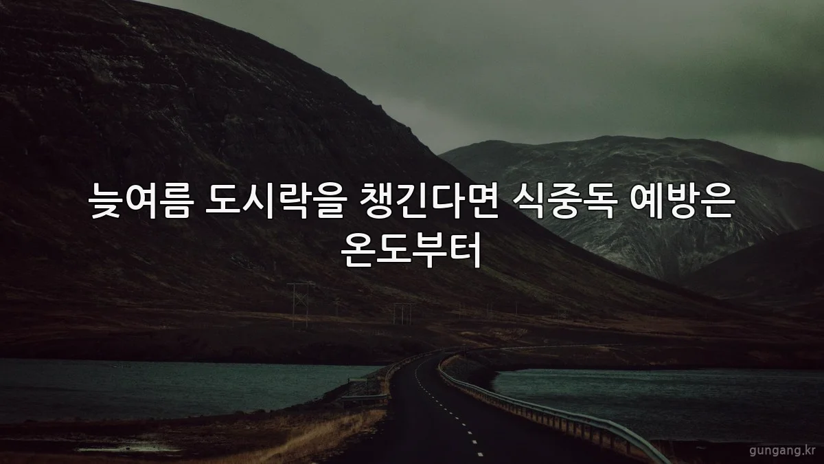 늦여름 도시락을 챙긴다면 식중독 예방은 온도부터