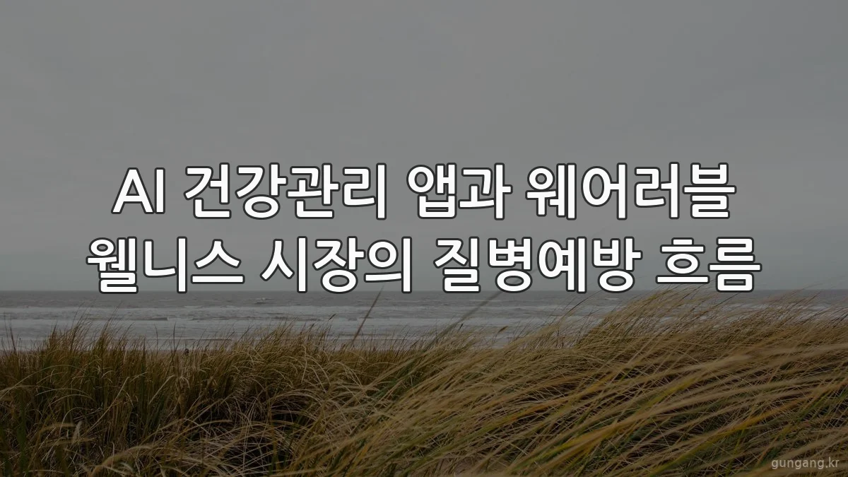 AI 건강관리 앱과 웨어러블 웰니스 시장의 질병예방 흐름