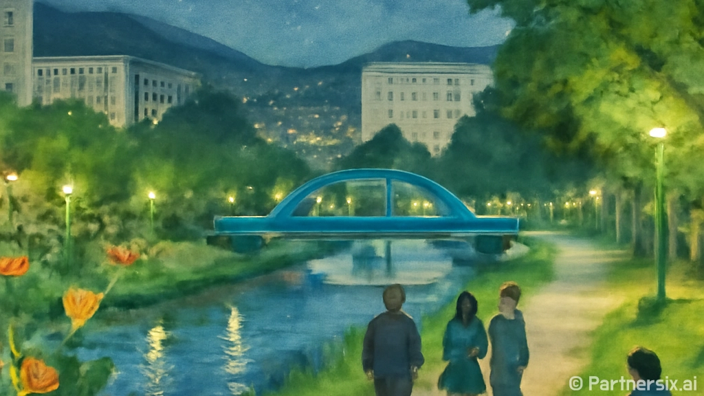 광주 밤 산책, 서늘한 바람과 빛의 향연