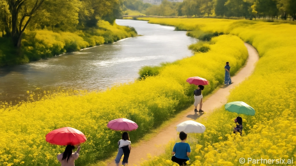 황룡강생태정원 유채…