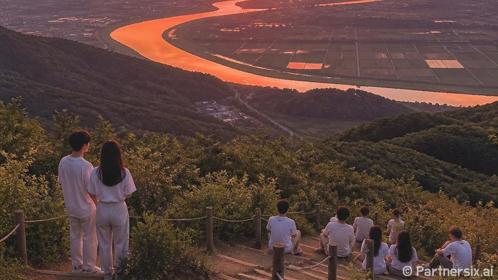 광산구 어등산 황새봉 노을 명소