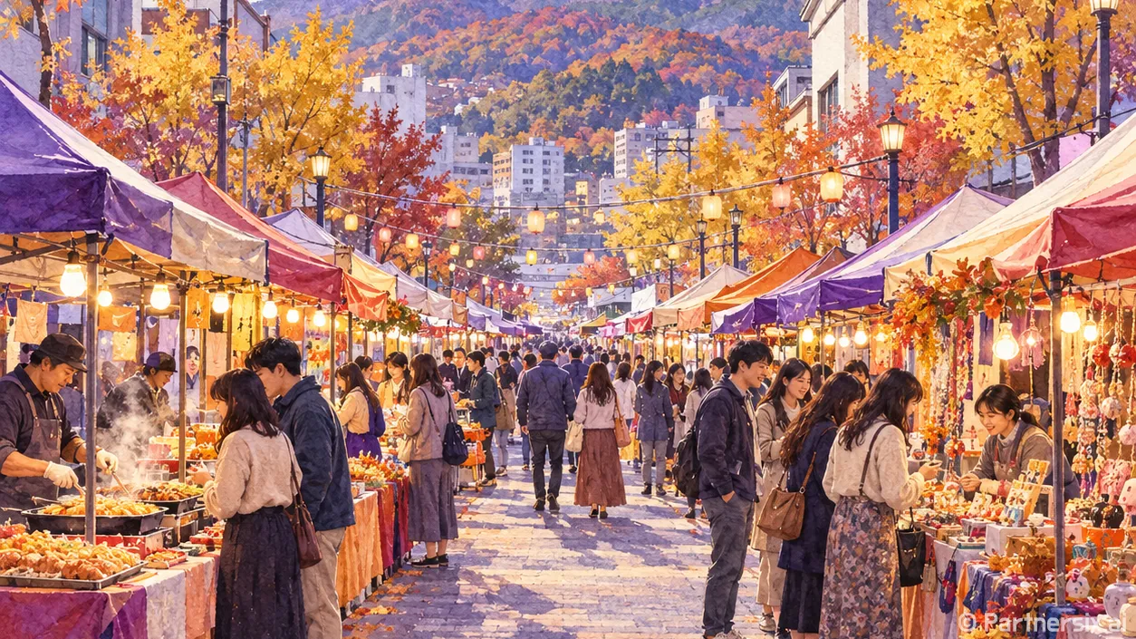 군분로에 펼쳐진 가을밤