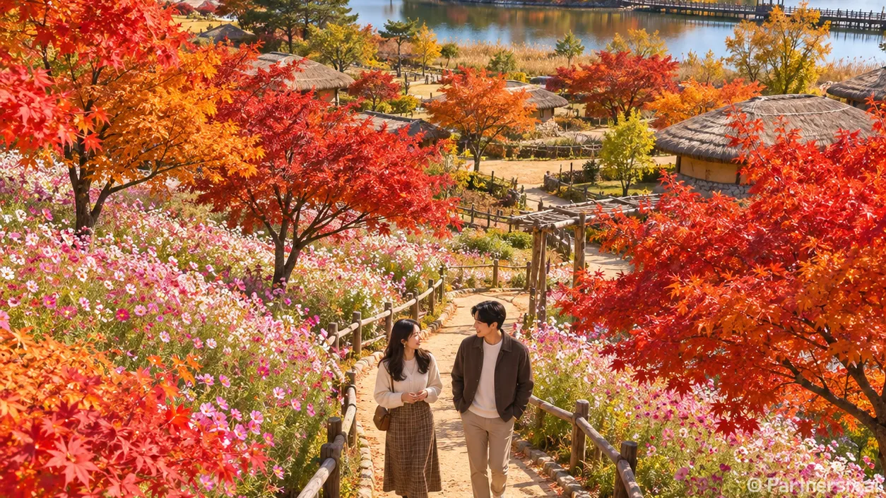 코스모스 물든 빛고…