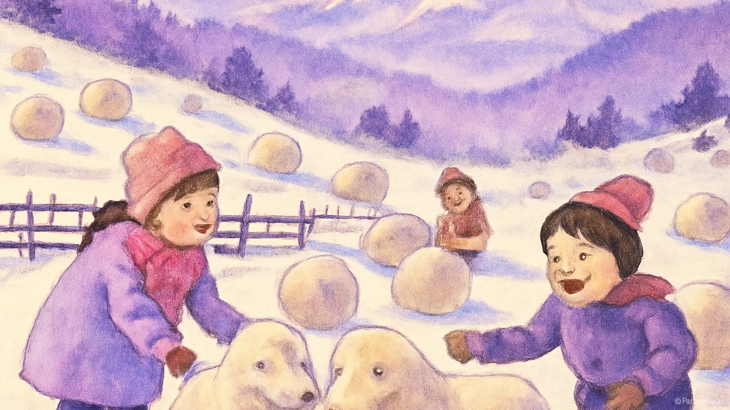 강원도 겨울 목장 …