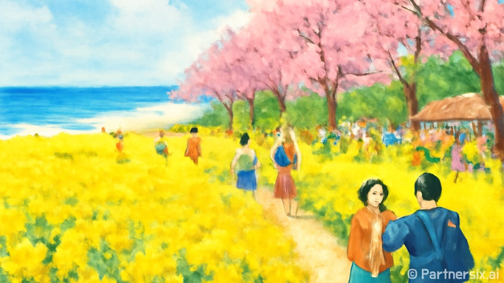 봄맞이 강원도 유채…