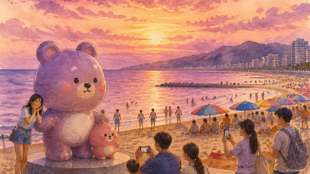 청호해수욕장 새 조형물, 바다와 어우러진 명소