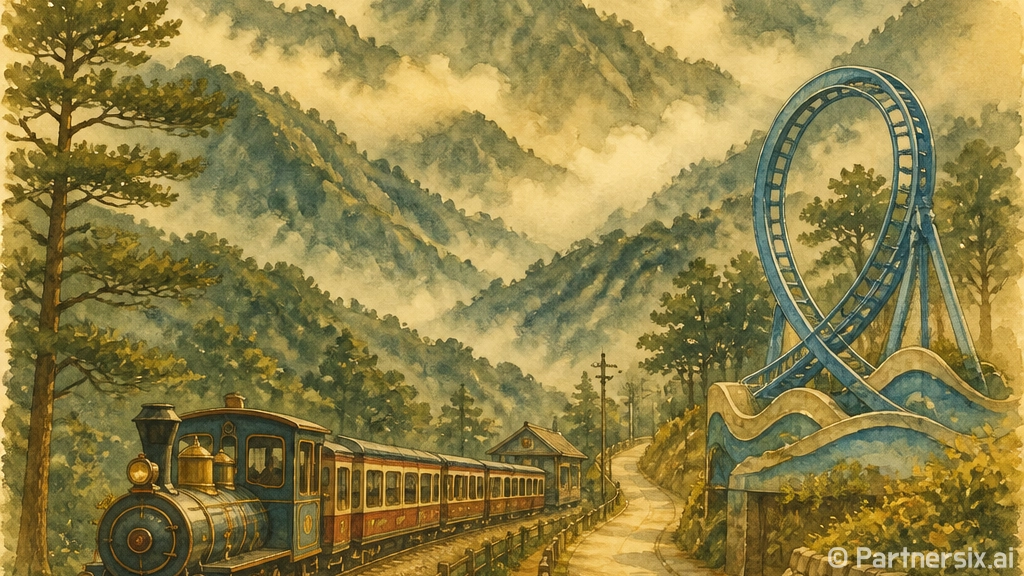 안개 속 산길 느린 기차 여행, 삼척 추추파크