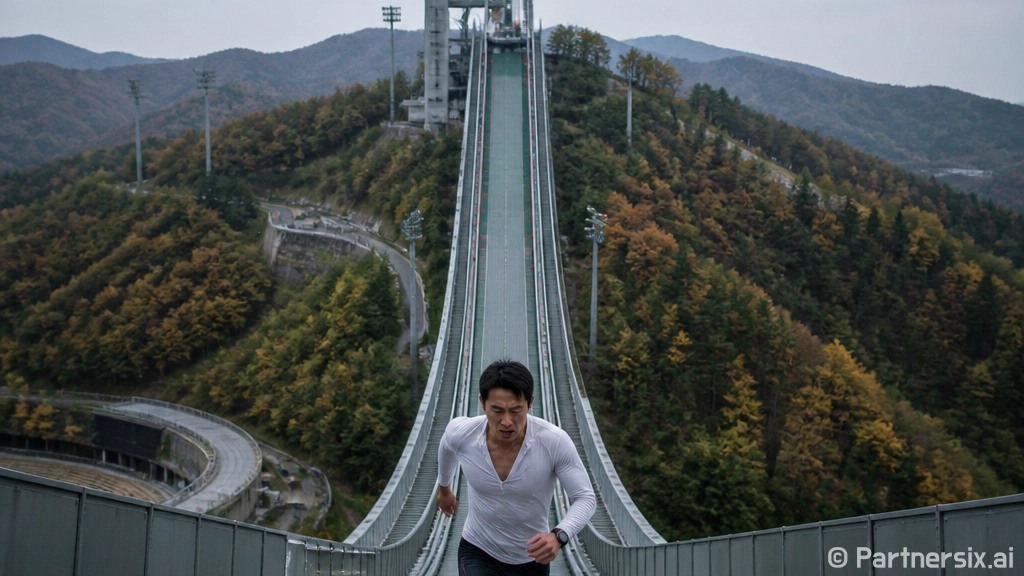 스키점프 역주행 레…