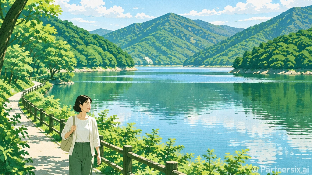 홍천 대룡저수지, 여름 산책 명소로 각광