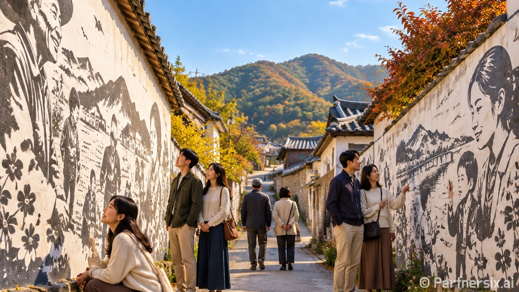 홍천 진리벽화마을, 골목길에 담긴 옛 이야기