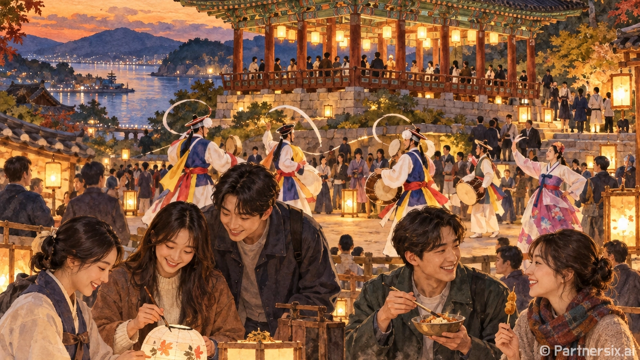 죽서루의 밤이 깨어…