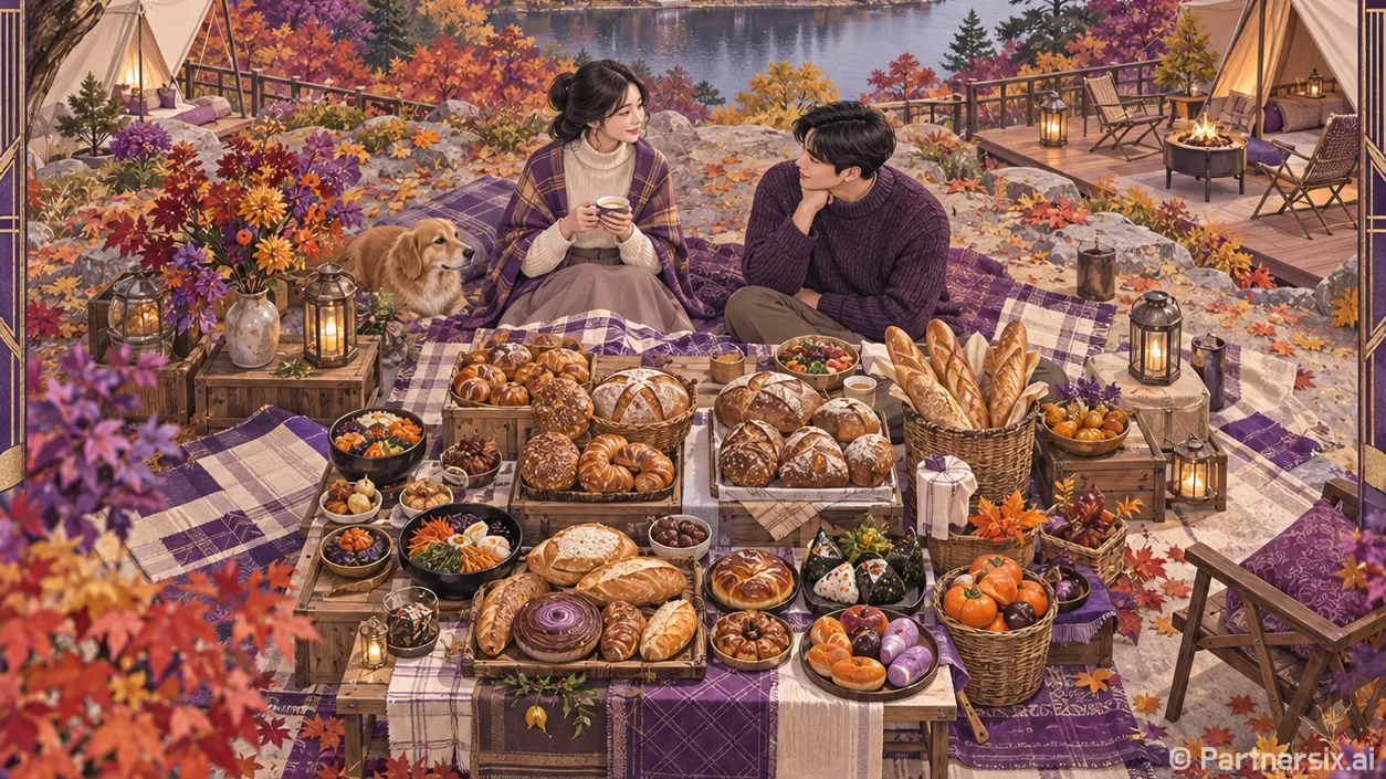 가을숲을 채우는 빵시장
