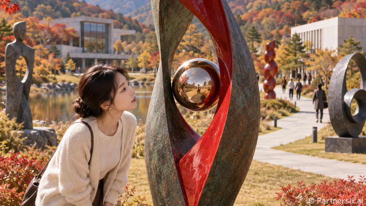 가을 인제에 피어난 조각