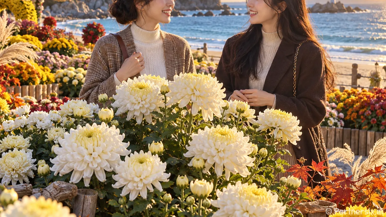 국화빛 물드는 삼척해변