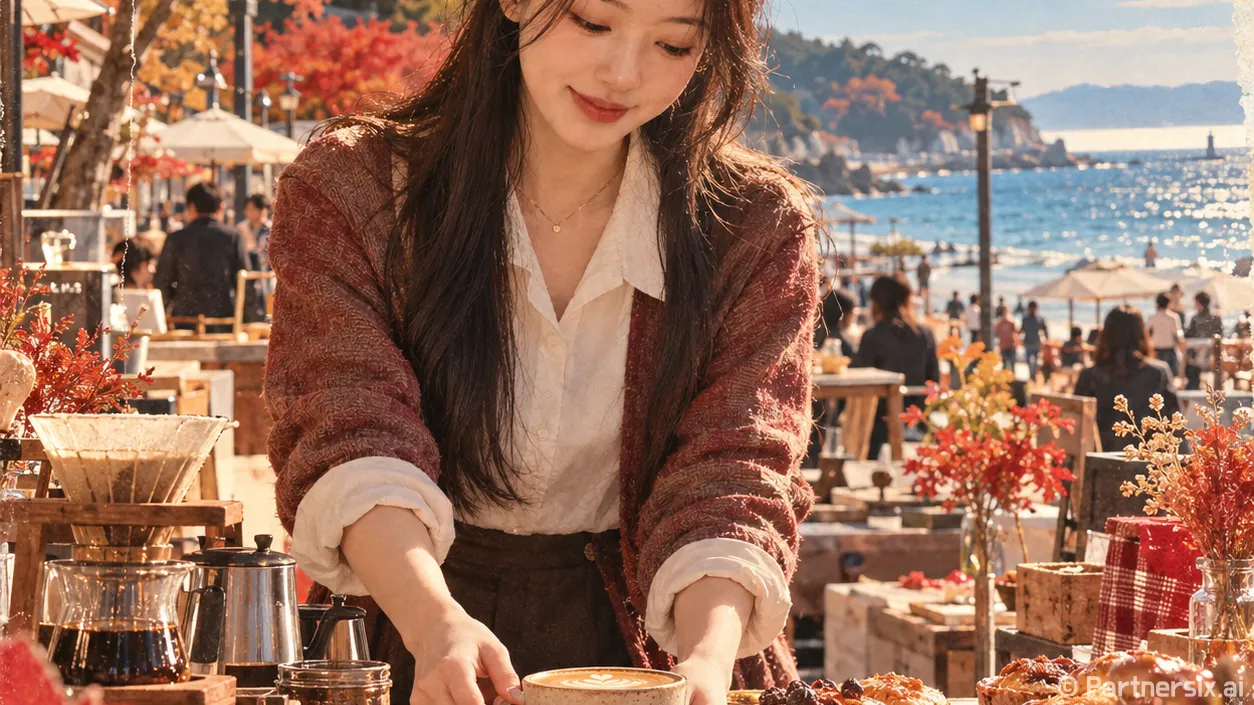 강릉 가을 커피물결
