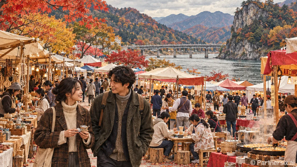 동강 앞 가을장터 …