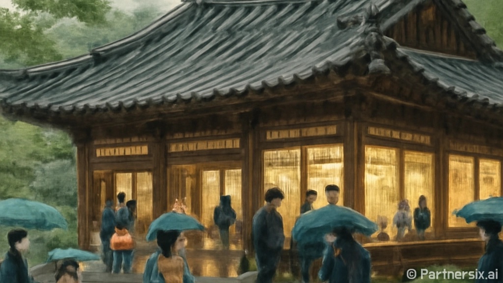 비 오는 날 경주중…