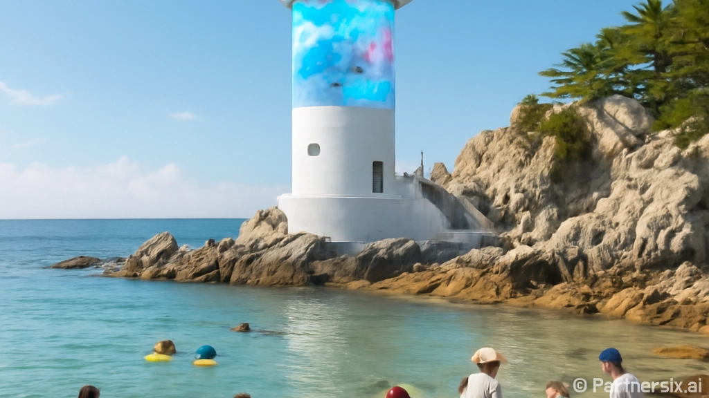 경주 송대말등대, 여름 물놀이와 빛 전시의 명소