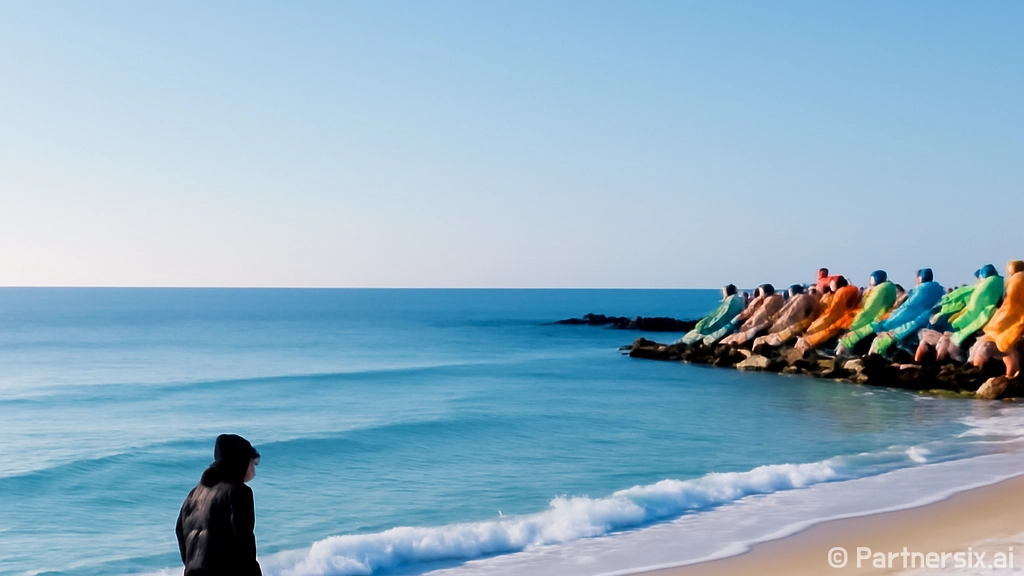 겨울 바다의 고요함…